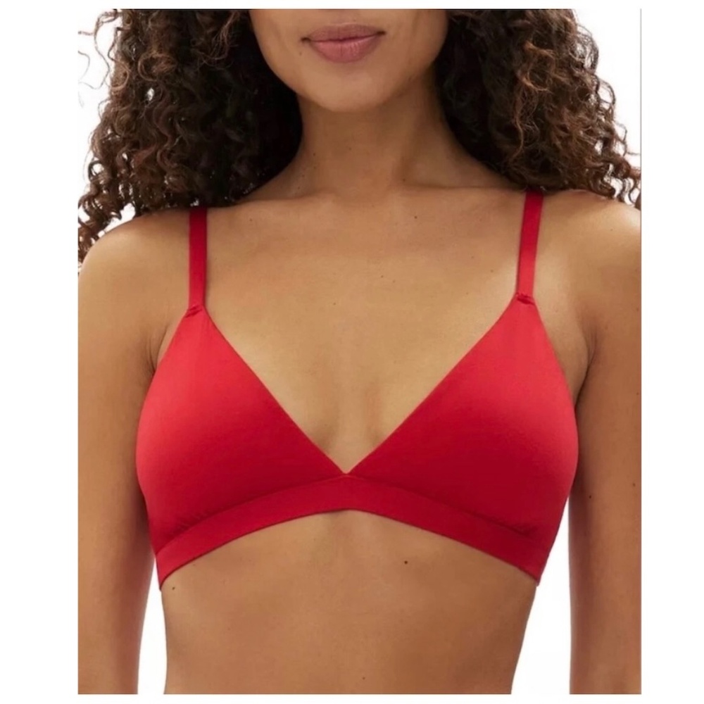Gap Body Triangle Bralette Bra Strech Size XS Red